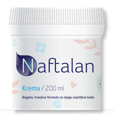 Naftalan krema smiruje nadraženu kožu i vlasište. Čuva obrambeni mehanizam kože Naftalan krema 200ml